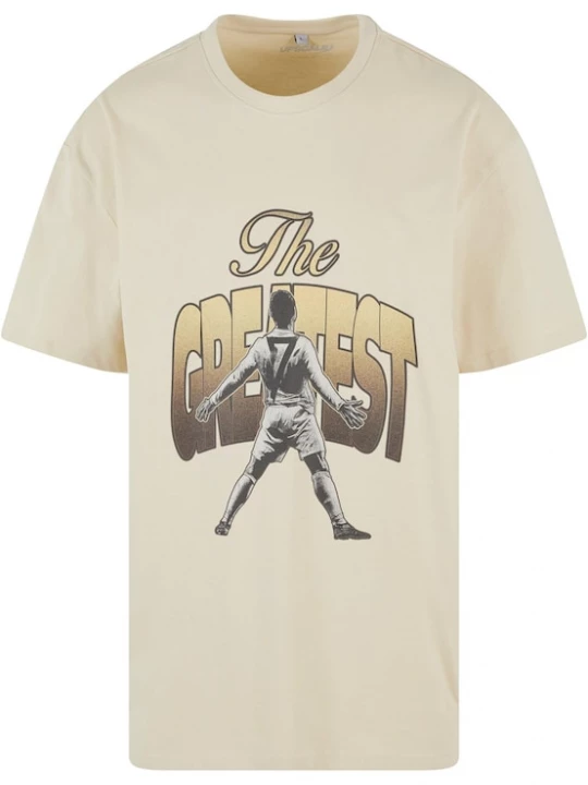 Foto van product MT Upscale Shirt 'Greatest' sand / chocoladebruin / donkergrijs