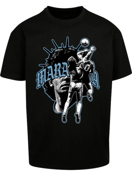 Foto van product MT Upscale Shirt 'Hand Of God' azuur / grijs / zwart / wit