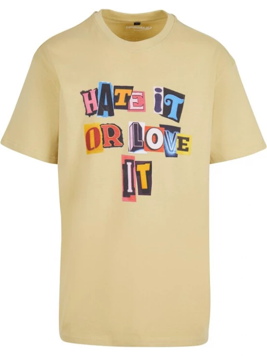 Foto van product MT Upscale Shirt 'Hate it or Love it' blauw / geel / pink / rood