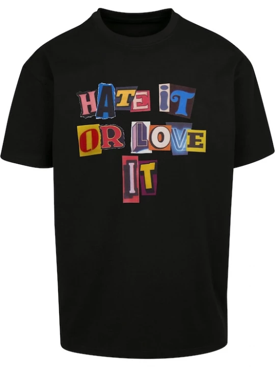 Foto van product MT Upscale Shirt 'Hate it or Love it' gemengde kleuren / zwart