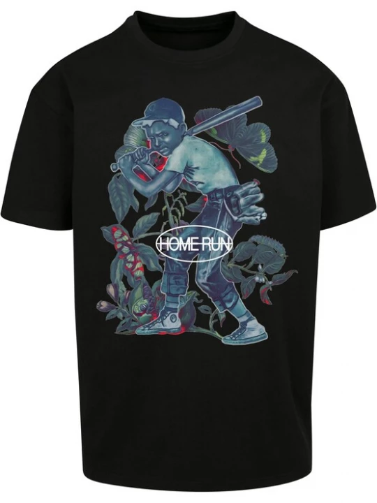 Foto van product MT Upscale Shirt 'Home Run' donkergrijs / vuurrood / zwart / wit
