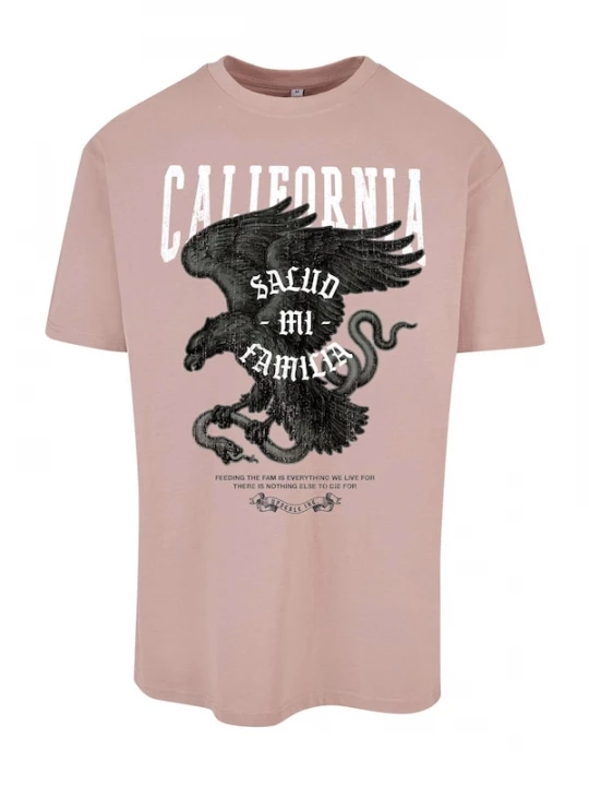 Foto van product MT Upscale Shirt 'La Familia' oudroze / zwart / wit