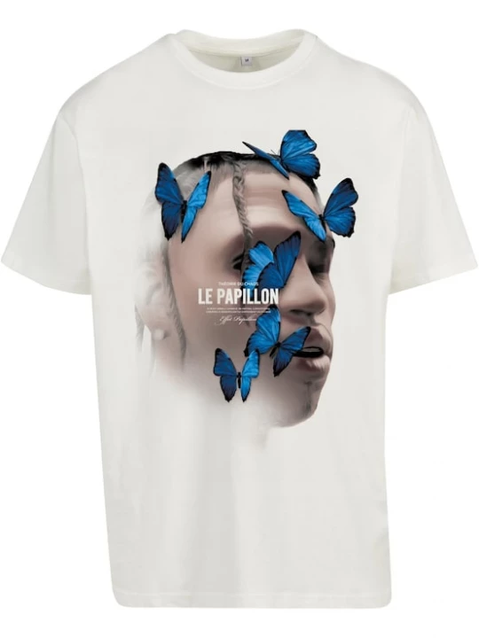 Foto van product MT Upscale Shirt 'Le Papillon' azuur / taupe / zwart / wit