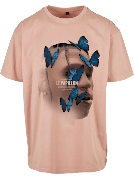 Foto van product MT Upscale Shirt 'Le Papillon' blauw / oudroze / zwart