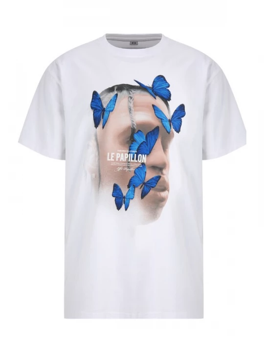Foto van product MT Upscale Shirt 'Le Papillon' nude / royal blue / koningsblauw / zwart / wit