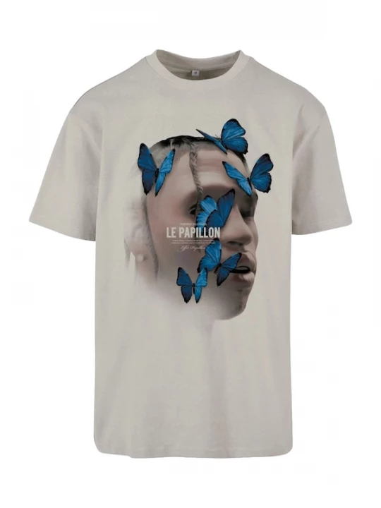 Foto van product MT Upscale Shirt 'Le Papillon' sand / blauw / bruin / zwart