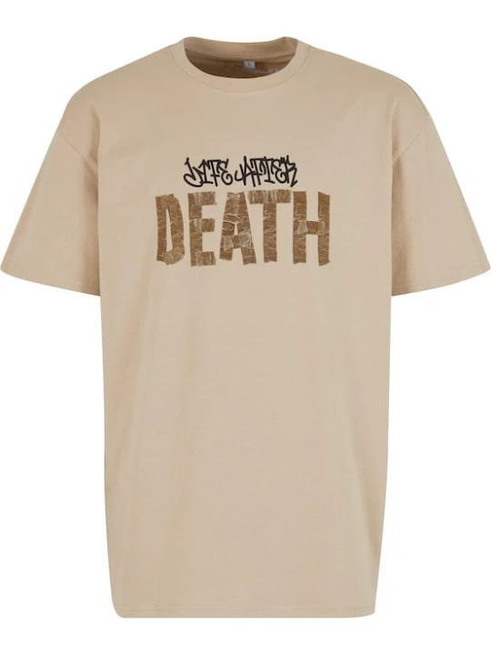 Foto van product MT Upscale Shirt 'Life After Death' beige / bruin / zwart