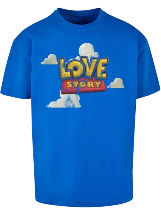 Foto van product MT Upscale Shirt 'Love Story' blauw / geel / rood / wit
