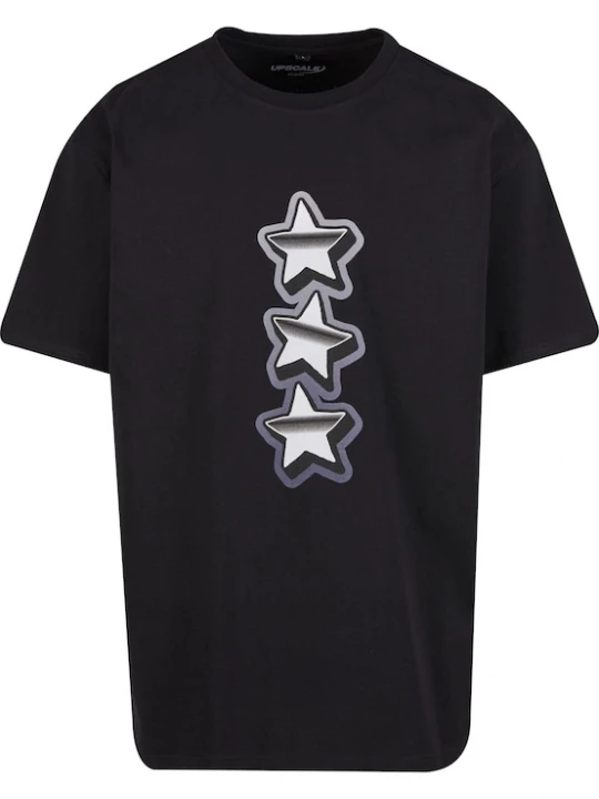 Foto van product MT Upscale Shirt 'Peace&Love' duifblauw / grijs / zwart / wit
