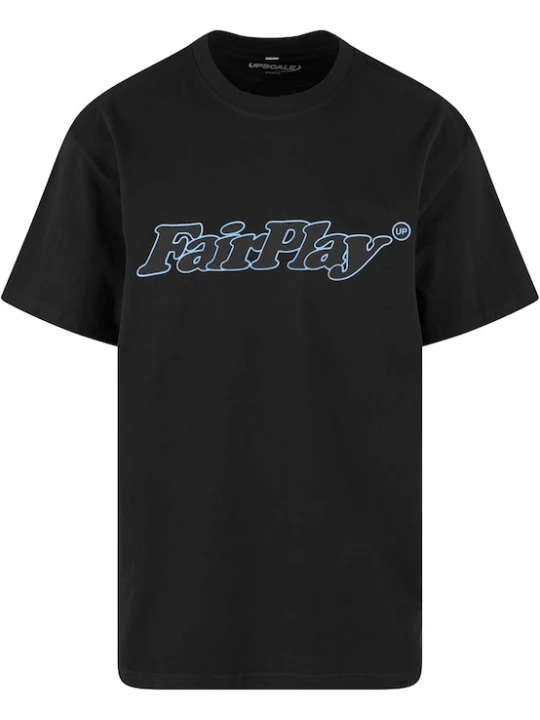 Foto van product MT Upscale Shirt 'Play Fair' hemelsblauw / zwart