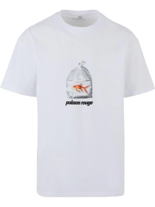 Foto van product MT Upscale Shirt 'Poisson Rouge' lichtgrijs / oranje / zwart / wit