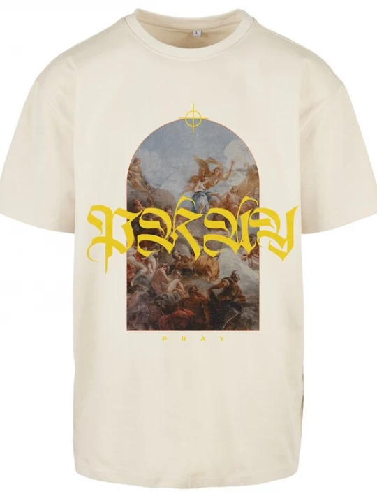 Foto van product MT Upscale Shirt 'Pray' sand / smoky blue / lichtbruin / safraan