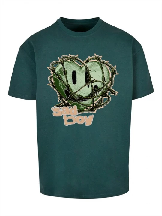 Foto van product MT Upscale Shirt 'Sad Boy' donkergroen / gemengde kleuren