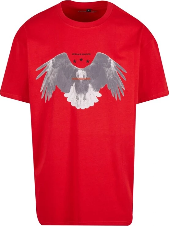 Foto van product MT Upscale Shirt 'Sick Eagle' grijs / knalrood / wit