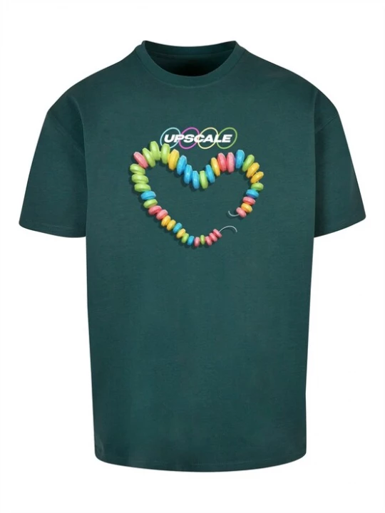 Foto van product MT Upscale Shirt 'Sweet Treats' azuur / citroengeel / spar / wit