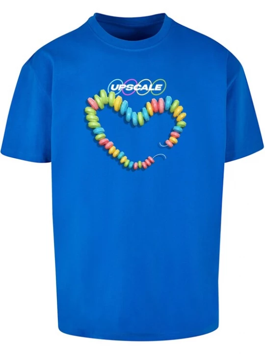 Foto van product MT Upscale Shirt 'Sweet Treats' kobaltblauw / citroengeel / lichtroze / wit