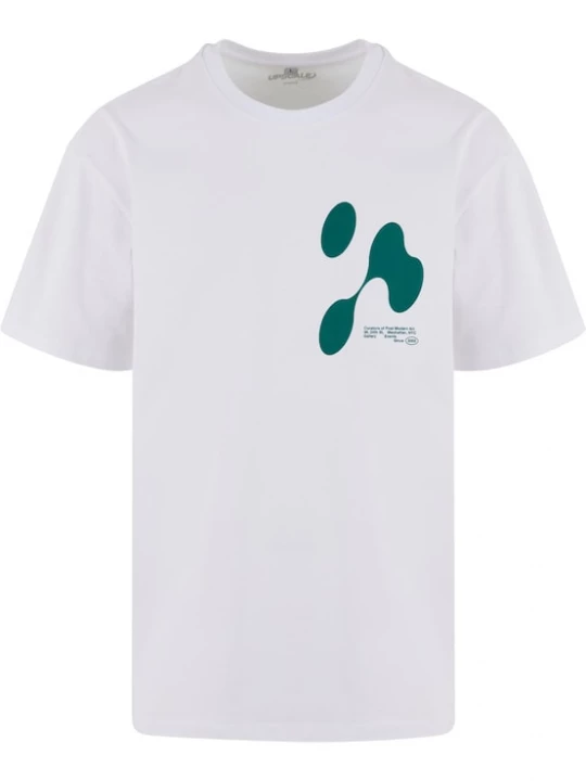 Foto van product MT Upscale Shirt 'Theory Of Anomaly' petrol / wit