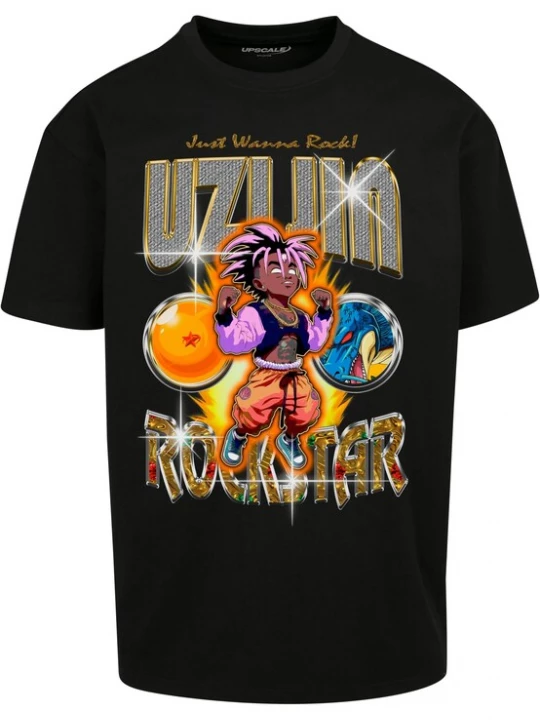 Foto van product MT Upscale Shirt 'Uzijin' hemelsblauw / lila / oranje / zwart