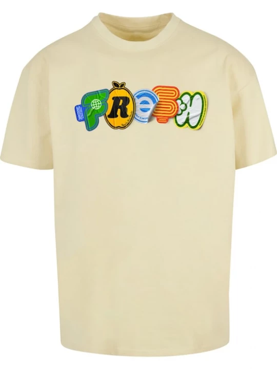 Foto van product MT Upscale Shirt 'Vitamin' lichtgeel / gemengde kleuren