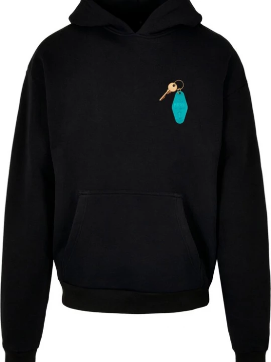 Foto van product MT Upscale Sweatshirt 'California Motel' blauw / groen / lichtroze / zwart