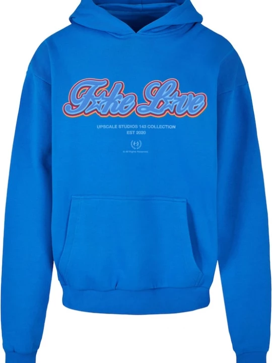 Foto van product MT Upscale Sweatshirt 'F*ke L*ve' kobaltblauw / azuur / oranje / bourgogne