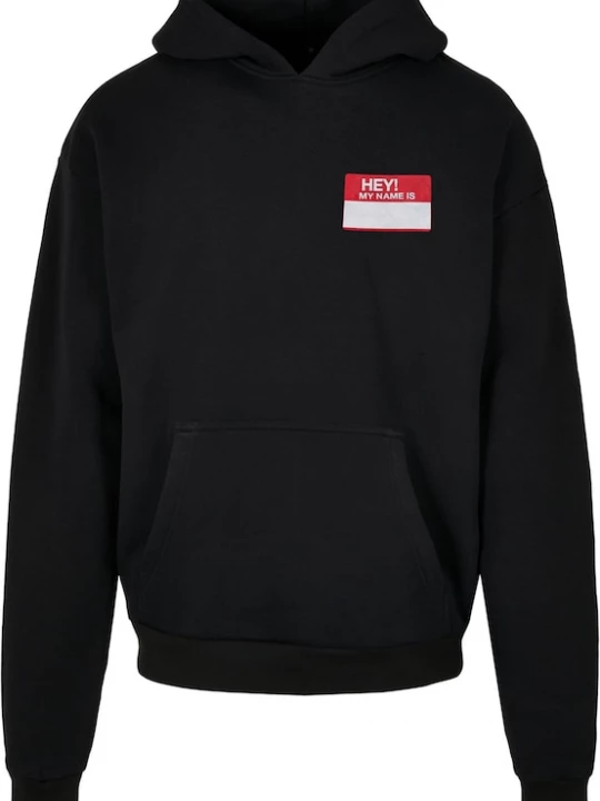 Foto van product MT Upscale Sweatshirt 'Hey! My Name Is' bloedrood / zwart / wit