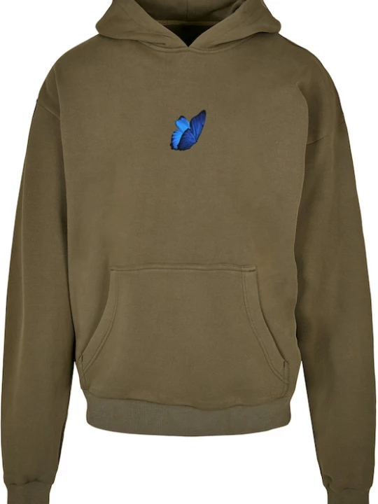 Foto van product MT Upscale Sweatshirt 'Le Papillon' beige / saffier / olijfgroen / zwart