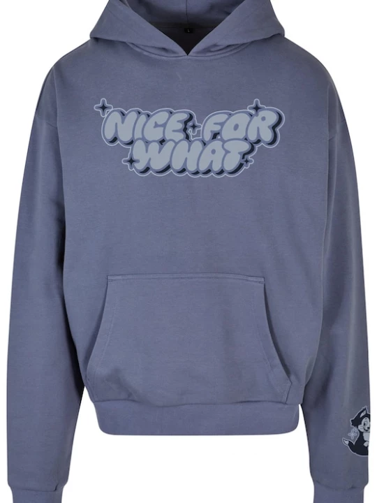 Foto van product MT Upscale Sweatshirt 'Nice for what' opaal / duifblauw / zwart
