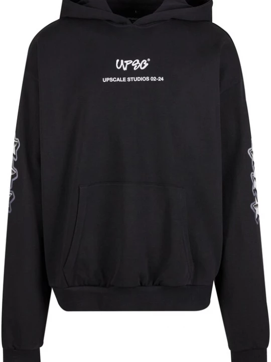 Foto van product MT Upscale Sweatshirt 'Peace & Love' duifblauw / donkergrijs / zwart / wit