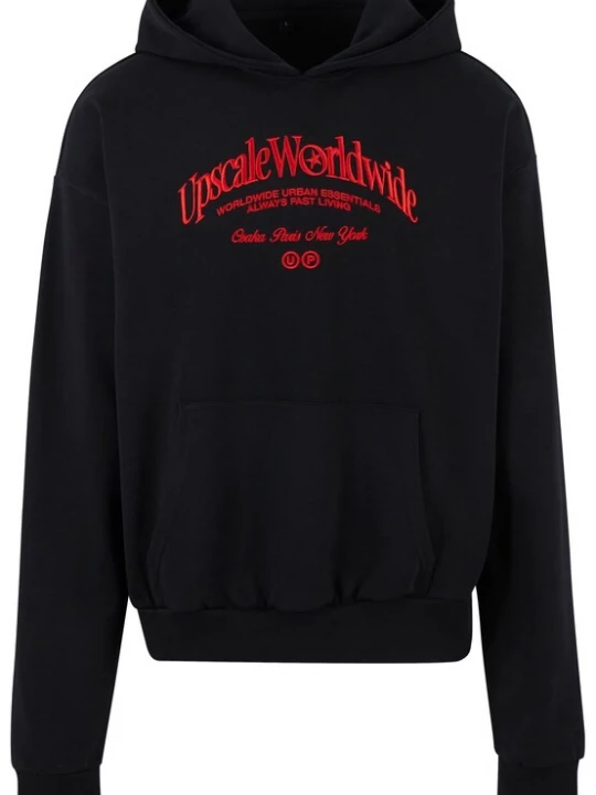 Foto van product MT Upscale Sweatshirt 'Upscale World Wide' rood / zwart