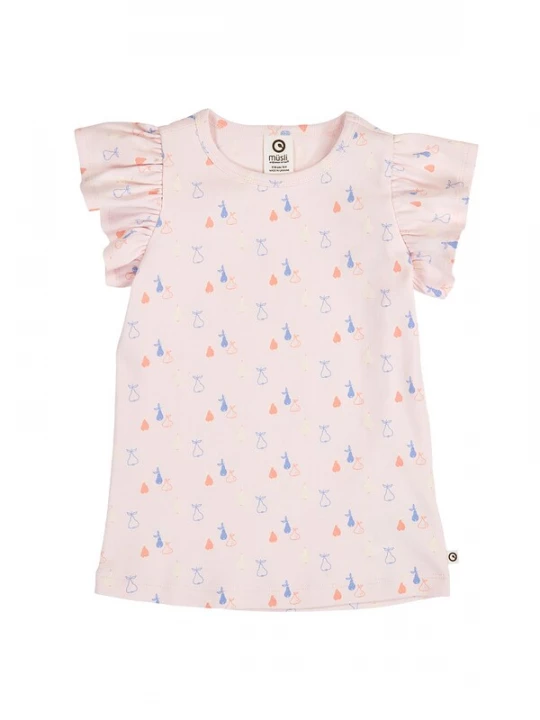 Foto van product Müsli Shirt blauw / oranje / rosa