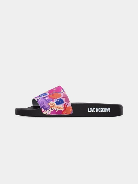 Foto van product Muiltjes LOVE MOSCHINO donkerroze