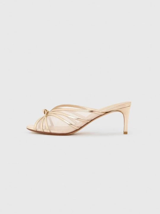Foto van product Muiltjes met hak Alexandre Birman goudkleurig