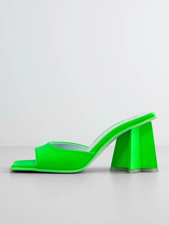 Foto van product Muiltjes met hak Chiara Ferragni neongroen