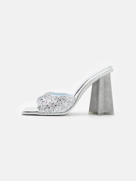 Foto van product Muiltjes met hak Chiara Ferragni zilverkleurig