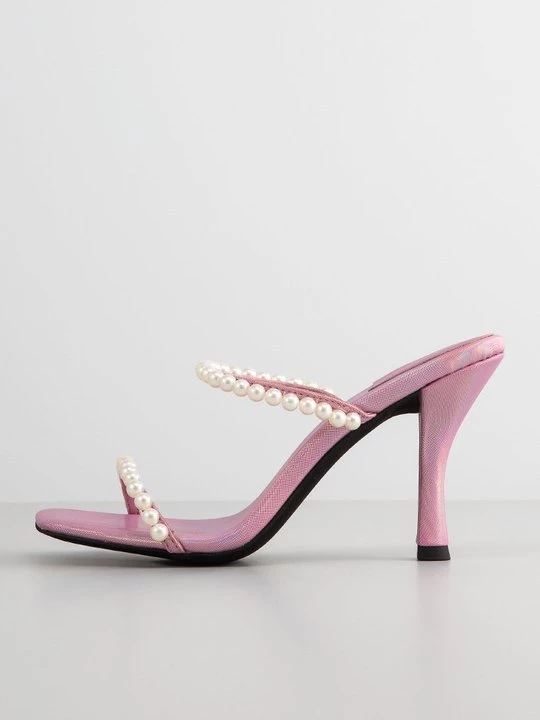 Foto van product Muiltjes met hak Jeffrey Campbell donkerroze