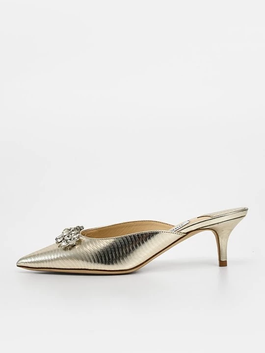 Foto van product Muiltjes met hak Jimmy Choo goudkleurig