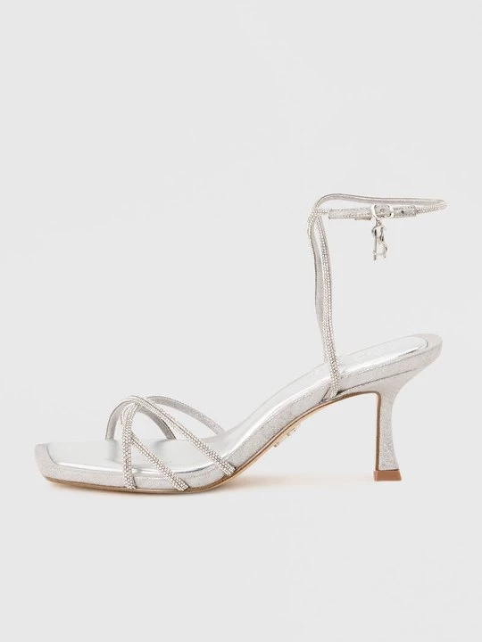 Foto van product Muiltjes met hak Steve Madden zilverkleurig