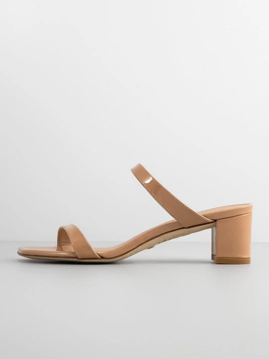 Foto van product Muiltjes met hak Stuart Weitzman camel