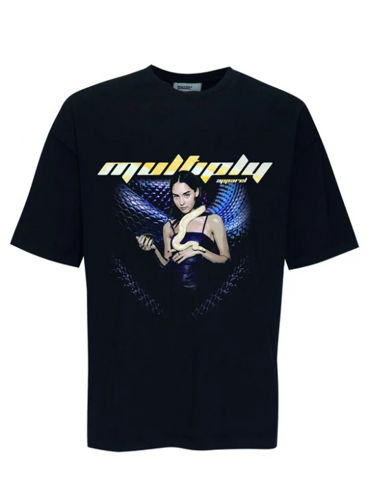 Foto van product Multiply Apparel Shirt lichtblauw / zwart / wit