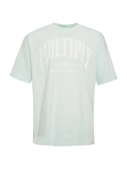 Foto van product Multiply Apparel Shirt pastelblauw / wit