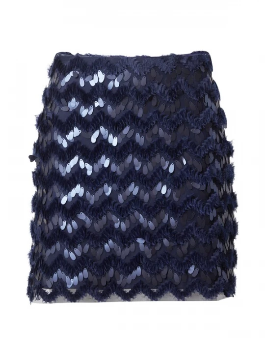 Foto van product Munthe Rok 'MORAINE' donkerblauw