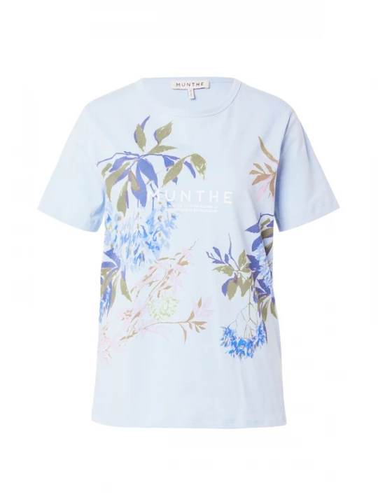 Foto van product Munthe Shirt 'SILLY' blauw / lichtblauw / kiwi / wit