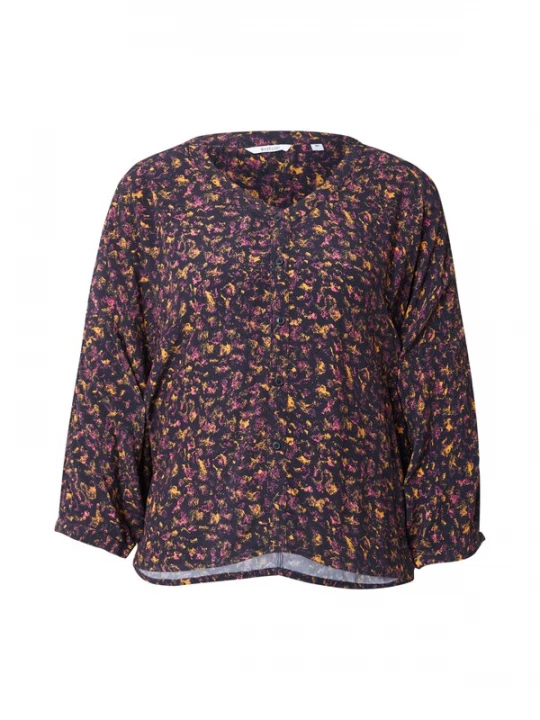 Foto van product MUSTANG Blouse 'BELLFLOWER' aubergine / orchidee / oranje