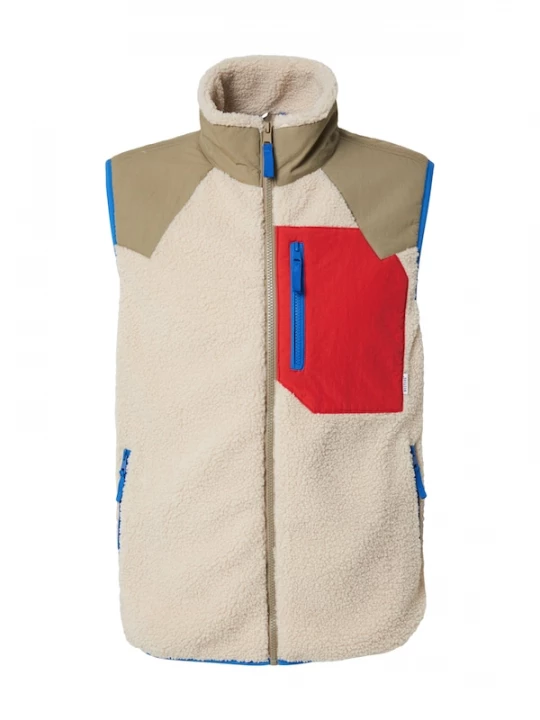 Foto van product MUSTANG Bodywarmer 'Weston' crème / blauw / olijfgroen / lichtrood