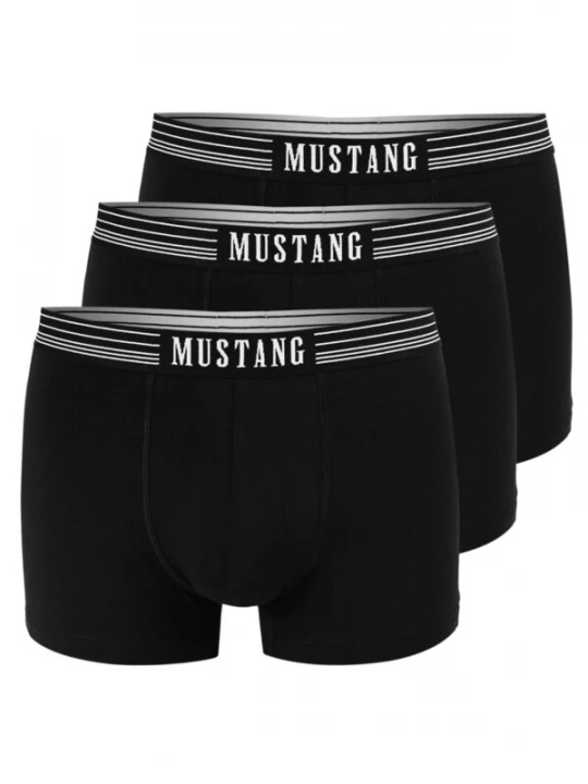 Foto van product MUSTANG Boxershorts 'Mustang 3er Pack - Herren Boxershorts aus Baumwolle, Unterhosen für Männer' zwart