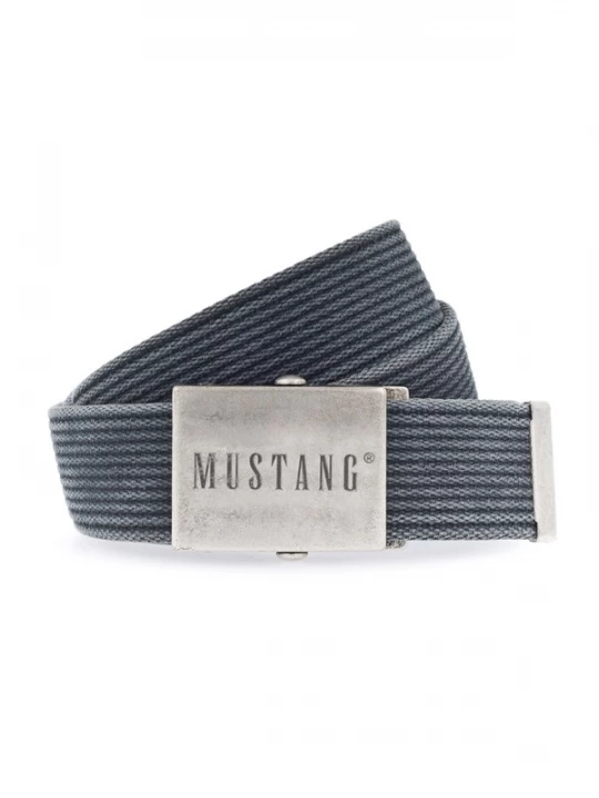 Foto van product MUSTANG Riem 'Gürtel' basaltgrijs / zilver