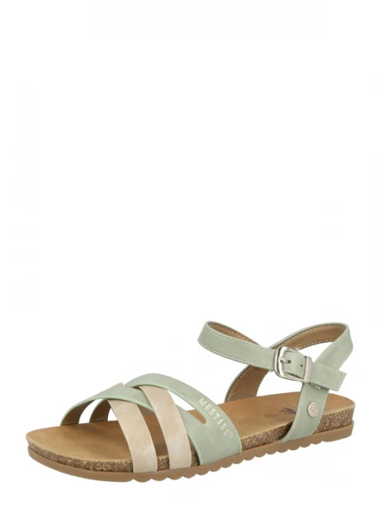 Foto van product MUSTANG Sandalen met riem beige / mintgroen