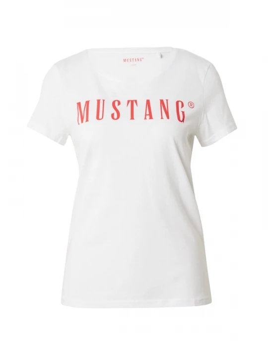 Foto van product MUSTANG Shirt 'Alma' bloedrood / wit