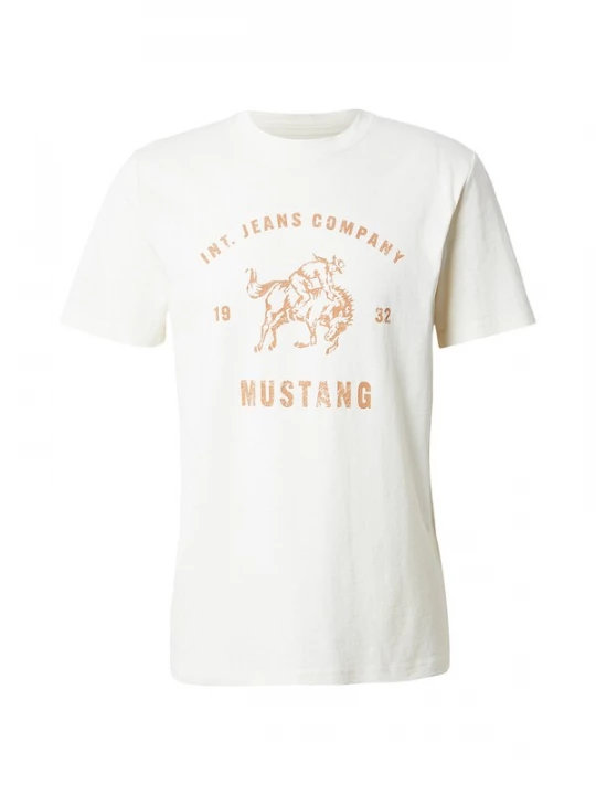 Foto van product MUSTANG Shirt 'Austin' lichtbruin / offwhite
